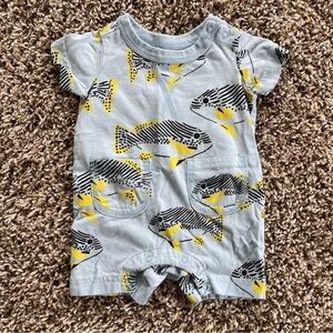 0-3M✨Tea Collection Fish Print Romper